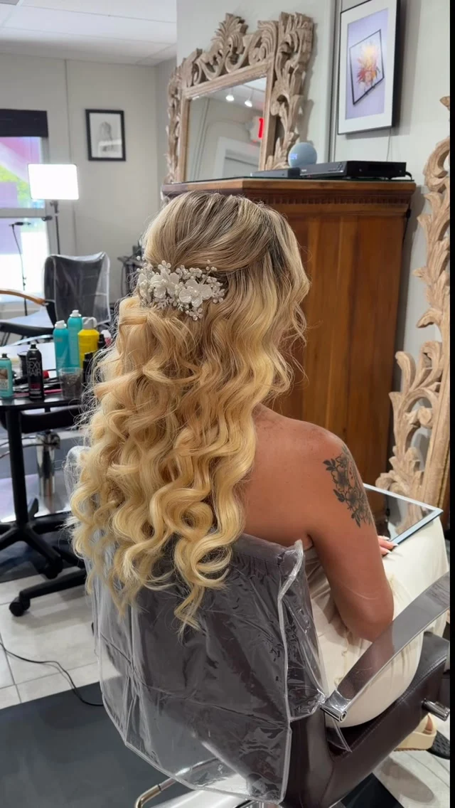 Princess hair doesn’t just happen. 👑
Her inspo called for more length, more fullness, and a whole lot of hair — so we brought in a little backup.

Clip-ins went in, followed by about 1.5 hours of styling, plenty of product, and LOTS of tiny little details to make everything blend seamlessly.

Did you know we offer clip-in extension rentals? Perfect when your dream hairstyle needs a little more hair than Mother Nature gave you.
•
•
•

#keywestbride 
#keywestwedding 
#keywesthairandmakeup 
#keywesthairsalon
#floridakeyswedding